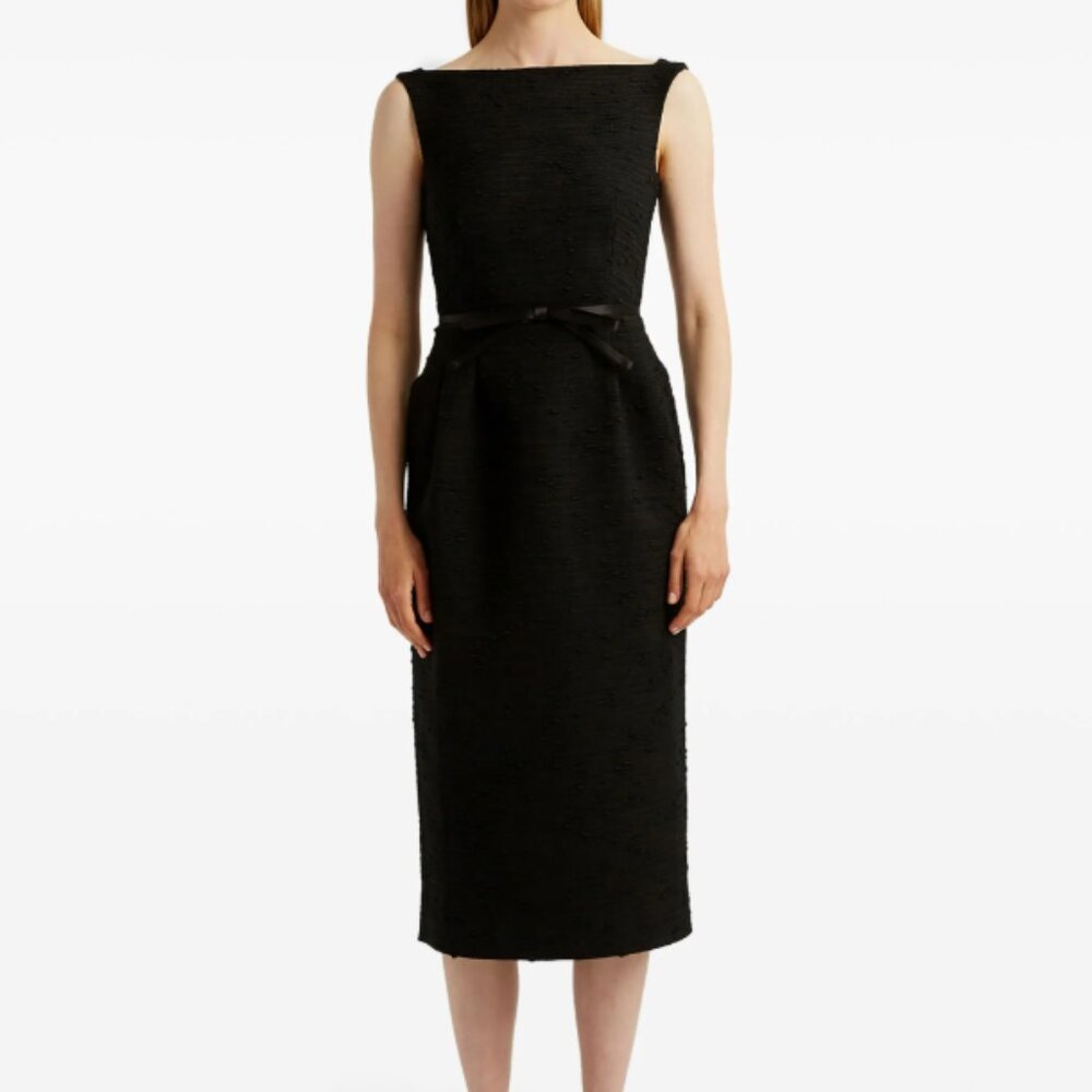 BNWT AW24 ERDEM SLEEVELESS MIDI TWEED PENCIL DRESS 2